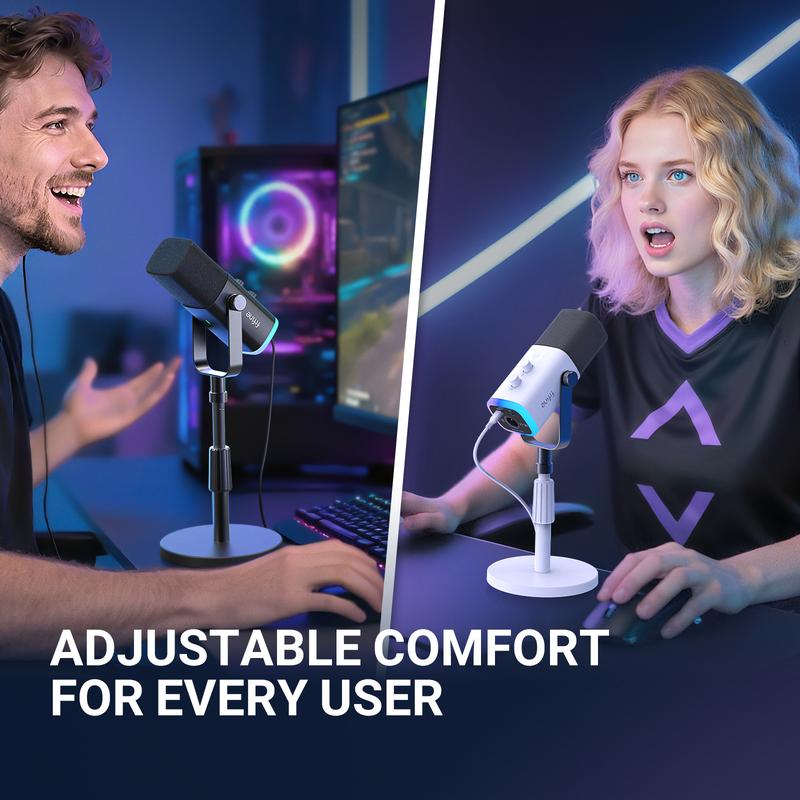FIFINE AM8 RGB Gaming Mic | USB/XLR