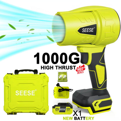 SEESE Turbo Jet Blower - Cordless, Handheld, Powerful for Car, Garden & Home