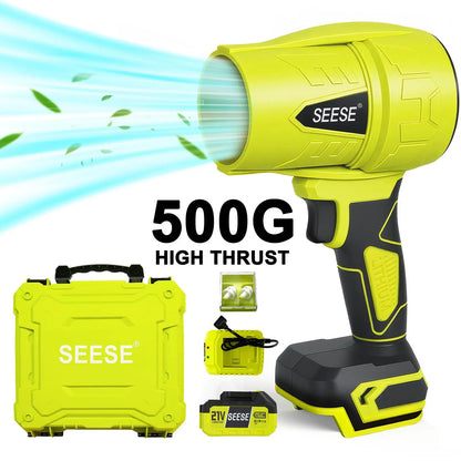 SEESE Turbo Jet Blower - Cordless, Handheld, Powerful for Car, Garden & Home